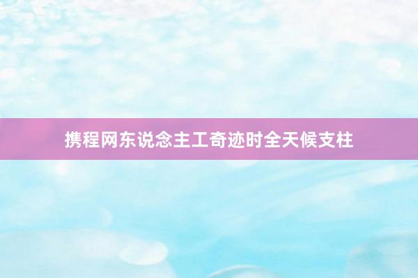 携程网东说念主工奇迹时全天候支柱